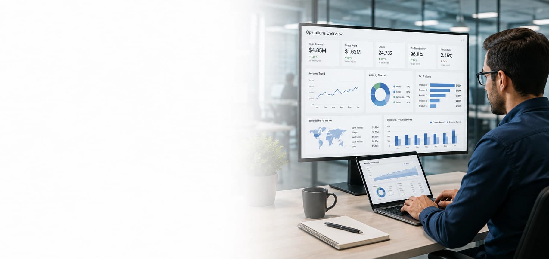 Operational reporting and decision support dashboard